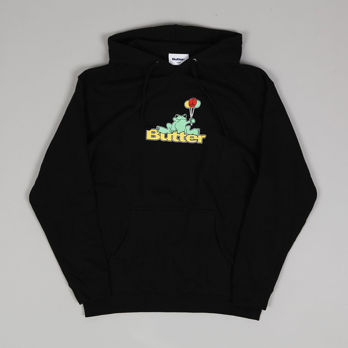 Butter Goods Frog Hoodie Black Skateboarding, Nike SB, Adidas, Vans